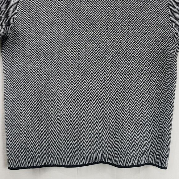 Michael Kors Black and White Herringbone Knit Sweater - Picture 11 of 11